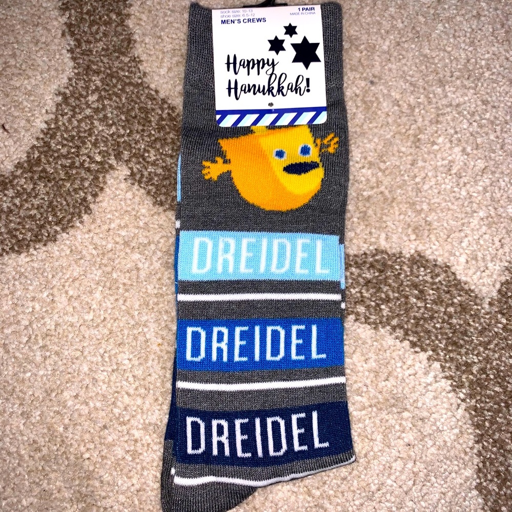 Men’s Hanukkah crew socks